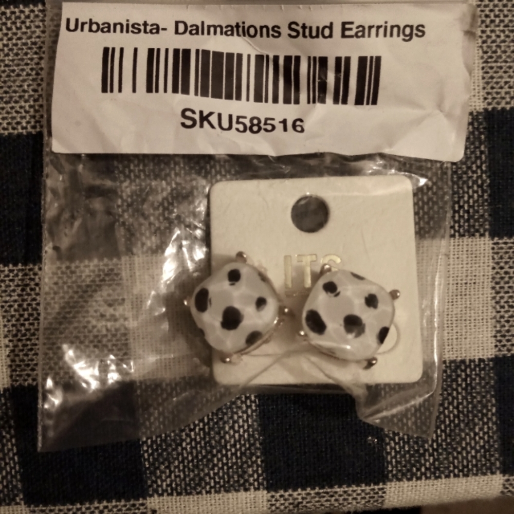 Dalmatian style boutique earrings